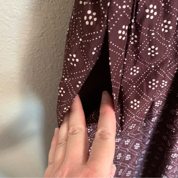 Madewell Dusty Plum The Melody Smocked Midi Dress in Daisy Print Size Large NWT - Picture 10 of 17